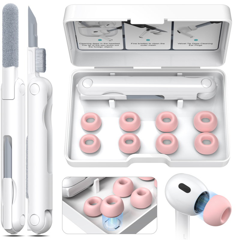 Set za čišćenje AirPods Pro 2 sa silikonskim kućištima za uši i čistilnim flomasterom