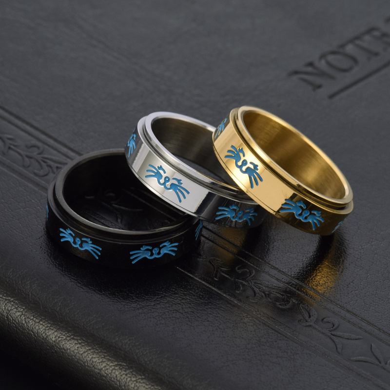 Prsten od nehrđajućeg čelika, stil životinja/zodijak, elektroplatiranje, unisex