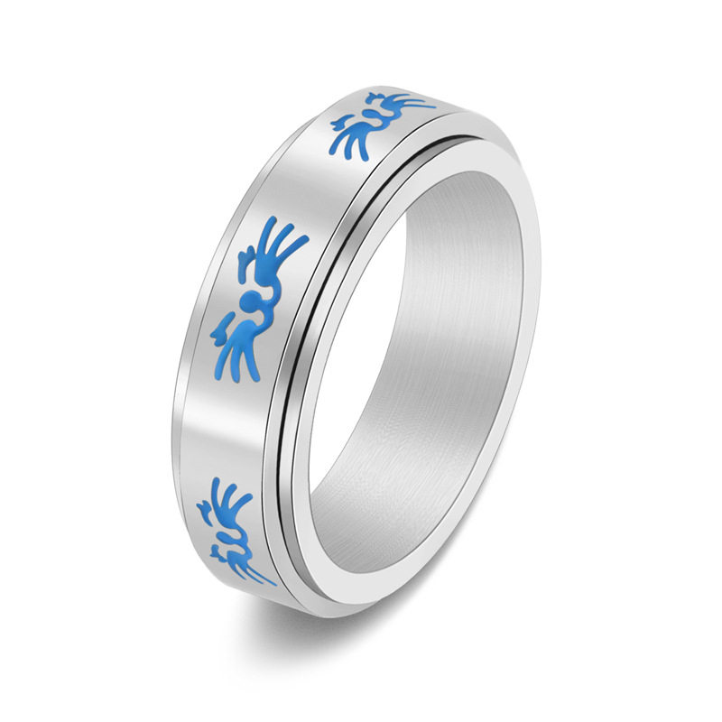 Prsten od nehrđajućeg čelika, stil životinja/zodijak, elektroplatiranje, unisex