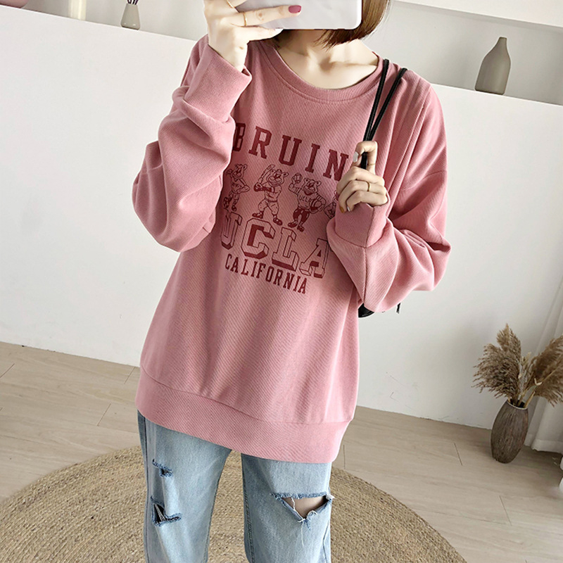 Pulover de alăptare, 95% bumbac, mâneci lungi, guler rotund, deschidere pentru alăptat, stil japonez-coreean, primăvara 2025