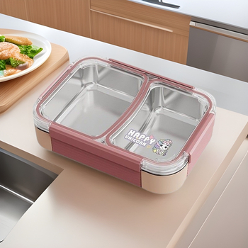 304 неръждаема стомана Изолирана кутия за обяд с четири отделения, двойнослойна, 800–1000 ml