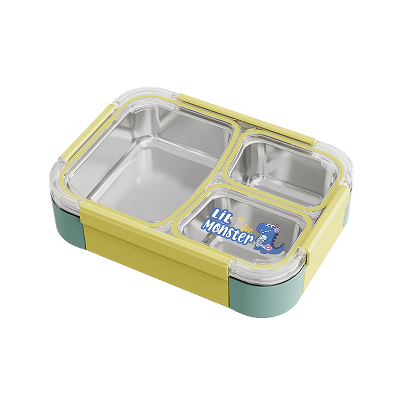 304 неръждаема стомана Изолирана кутия за обяд с четири отделения, двойнослойна, 800–1000 ml