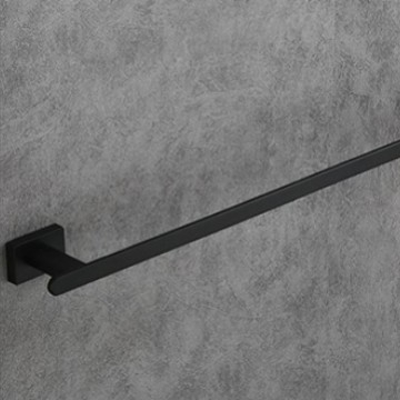 Комплект за държачи за кърпи в баня, неръждаема стомана, 6 части, спрей покритие, монтаж чрез пробиване, носимост 30 кг, модерен минималистичен стил