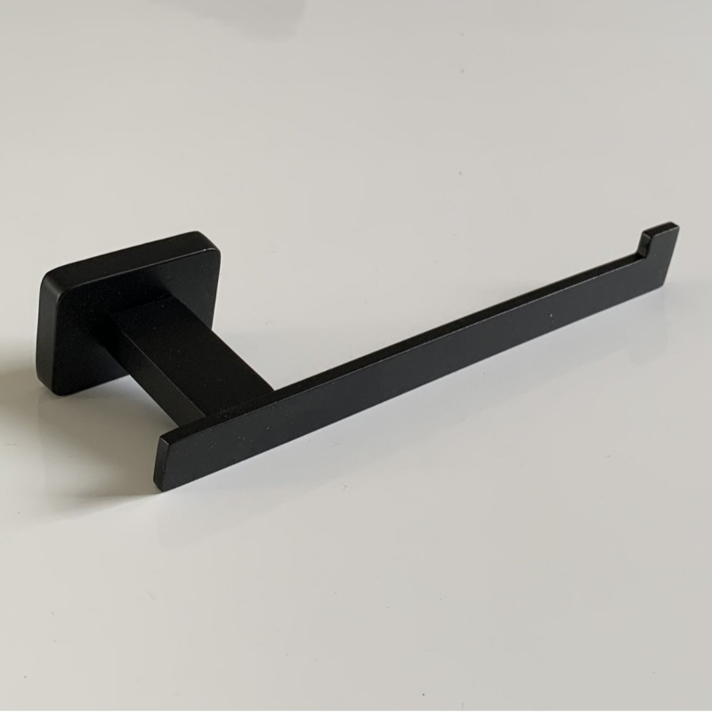 Комплект за държачи за кърпи в баня, неръждаема стомана, 6 части, спрей покритие, монтаж чрез пробиване, носимост 30 кг, модерен минималистичен стил