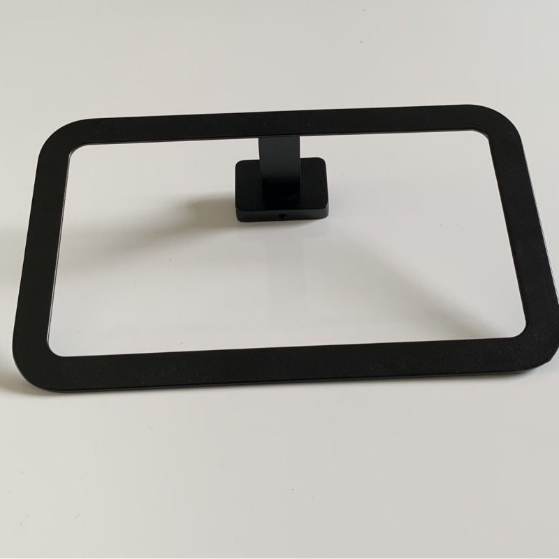 Комплект за държачи за кърпи в баня, неръждаема стомана, 6 части, спрей покритие, монтаж чрез пробиване, носимост 30 кг, модерен минималистичен стил