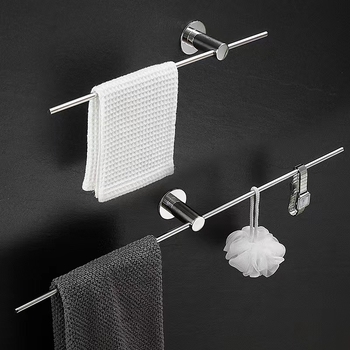 Държач за кърпи за баня от неръждаема стомана, единична пръчка, модерен минималистичен дизайн, товароподемност 3-5 кг