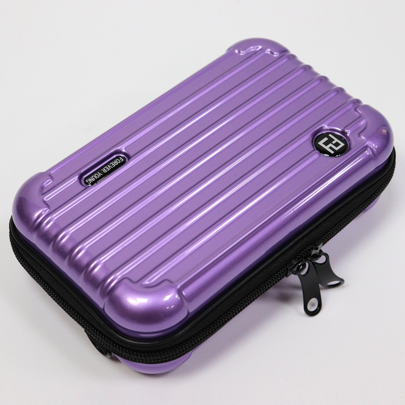 Козметична чантичка с твърд корпус, ABS+PC, водоустойчива, цип