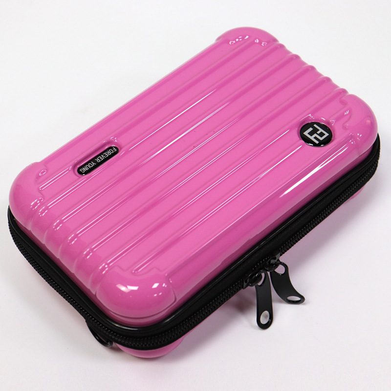 Козметична чантичка с твърд корпус, ABS+PC, водоустойчива, цип