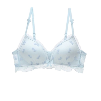 Дамски сутиен с 3/4 чашка и дантела, Push-Up, найлон, формовани чашки с тънък горен и по-дебел долен край, регулируеми презрамки