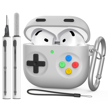 Carcasă din silicon pentru AirPods 4, cartoon Soft-Shell, DD10, fabricație cu adeziv