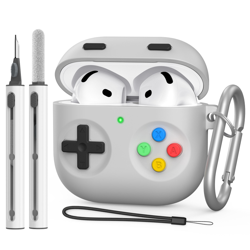 Carcasă din silicon pentru AirPods 4, cartoon Soft-Shell, DD10, fabricație cu adeziv