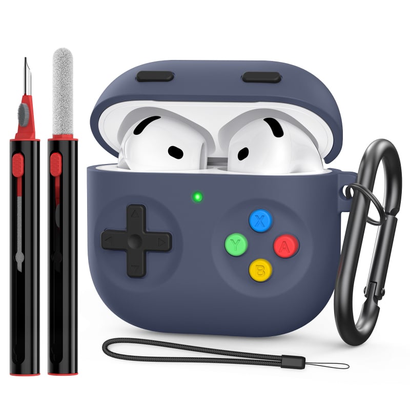 Carcasă din silicon pentru AirPods 4, cartoon Soft-Shell, DD10, fabricație cu adeziv