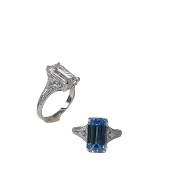 Geometrijski prsten s postavljenim dragim kamenom, Yuhan Jewelry, srebro 925, retro stil