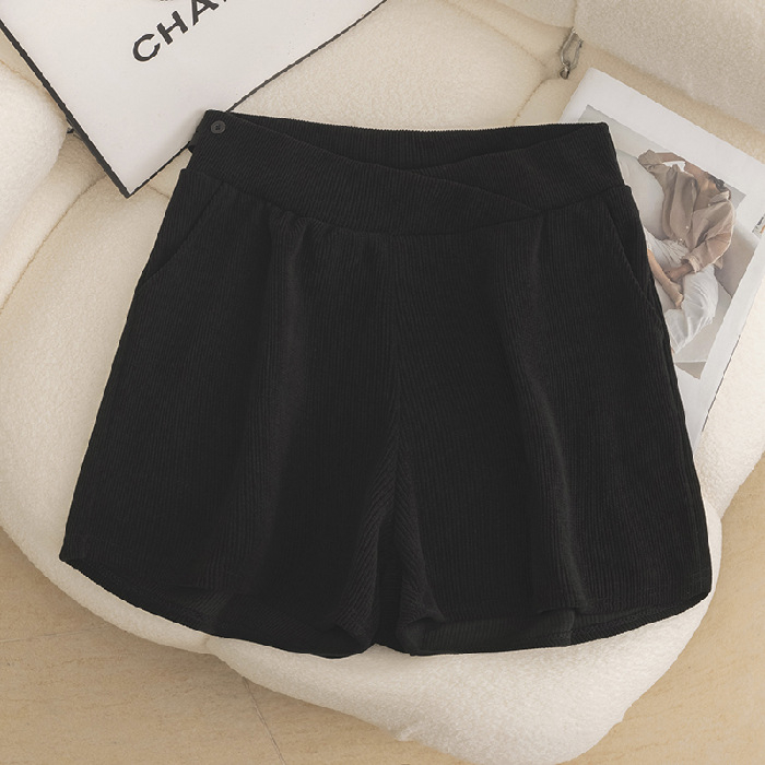 Бременни къси панталони Chenille – свободен силует, 3/4 дължина, абдоминална поддръжка