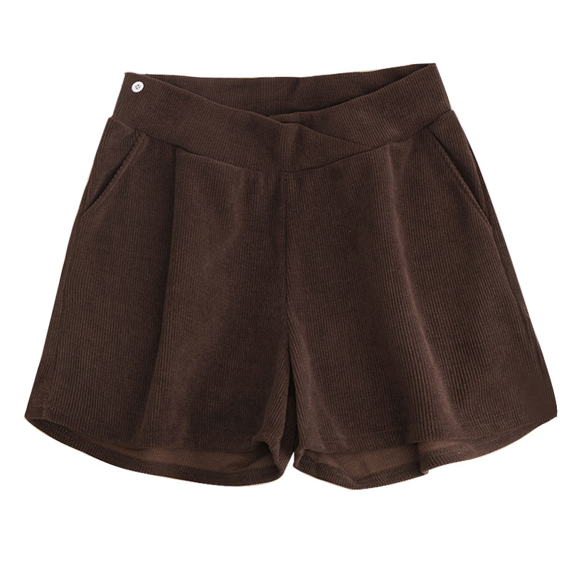 Бременни къси панталони Chenille – свободен силует, 3/4 дължина, абдоминална поддръжка