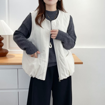 Cardigan vest femei - guler rotund, poliester 90-95%, versiune standard, toamnă 2025