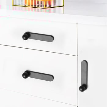 Szekrényajtó fogantyú, szekrényekhez és fiókokhoz, cinkötvözet, modell 8602, modern minimalista stílus