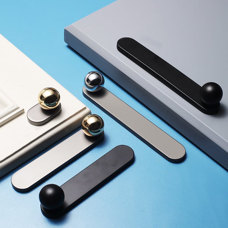 Szekrényajtó fogantyú, szekrényekhez és fiókokhoz, cinkötvözet, modell 8602, modern minimalista stílus