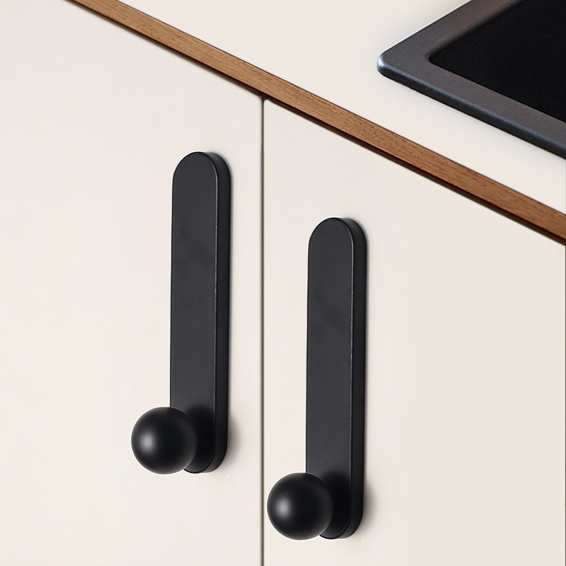 Szekrényajtó fogantyú, szekrényekhez és fiókokhoz, cinkötvözet, modell 8602, modern minimalista stílus