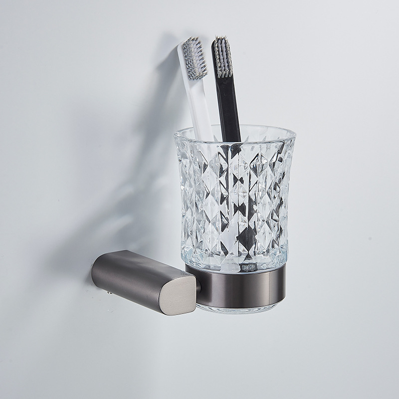 Set kupaonskih dodataka od nehrđajućeg čelika, pet dijelova, moderni minimalistički stil: držač za ručnike, stalak za ručnike, kukice, držač za papir, model QY-45