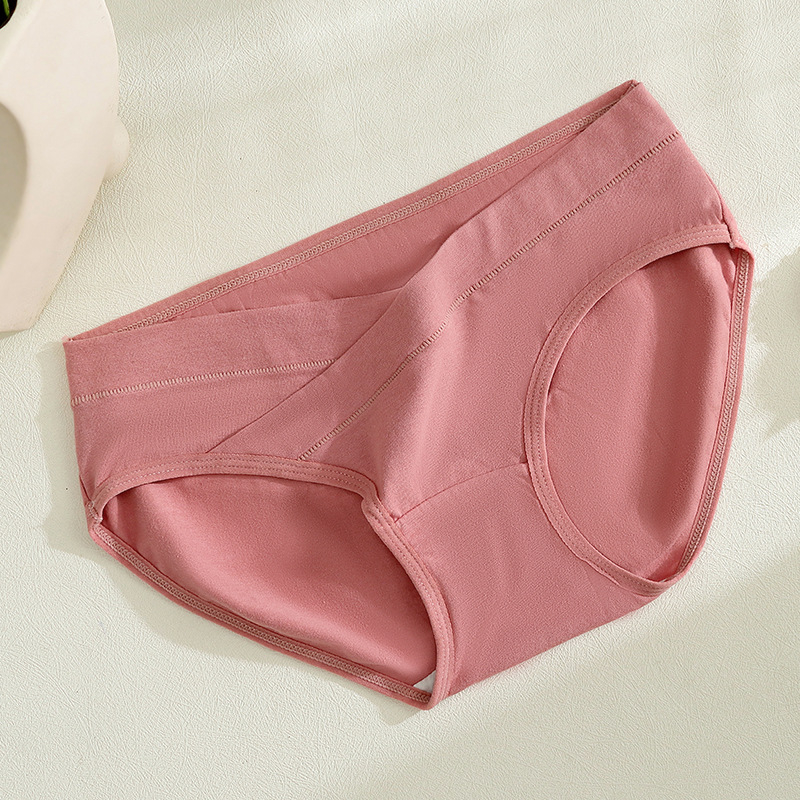 Lenjerie de maternitate cu talie joasă și susținere a abdomenului în formă de V, bumbac respirabil, căptușeală între picioare 100% bumbac, pentru toate anotimpurile