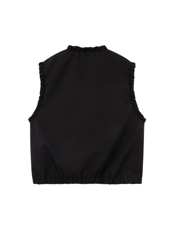 Bez rukava vest u japansko-korejskom casual stilu, poliester, zatvarač, okrugli izrez