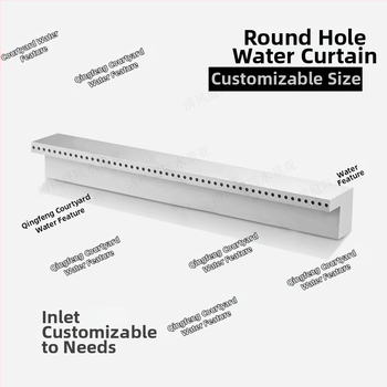 Fântână programabilă pentru iaz cu pești, cascadă pe perete, oțel inoxidabil 304, peisaj