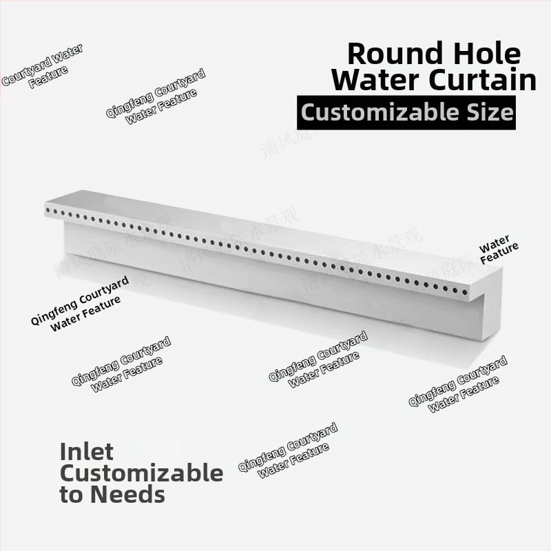 Programovateľná fontána pre jazierko s rybami, vodopád na stene, 304 nerezová oceľ, krajinný vodný prvok