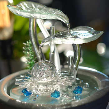 Asztali üvegkút Jóllét kereke, modern kínai stílus, testreszabható gyártás, polírozott felület, öntés