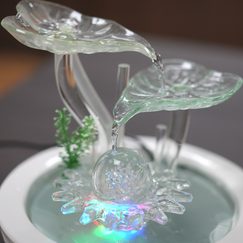 Asztali üvegkút Jóllét kereke, modern kínai stílus, testreszabható gyártás, polírozott felület, öntés