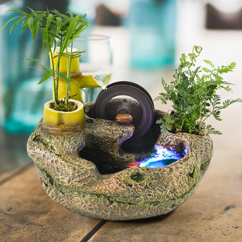 Qijotao Gyanta asztali szökőkút – kézzel készített, modern minimalist stílusú dekoráció