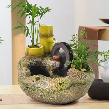 Qijotao Gyanta asztali szökőkút – kézzel készített, modern minimalist stílusú dekoráció