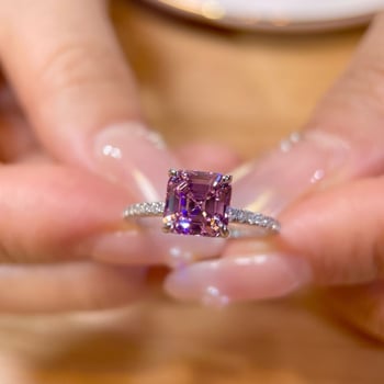 Gyűrű 925-ös ezüstből, geometriás kialakítás, kövek beültetve, Yuhan Jewelry