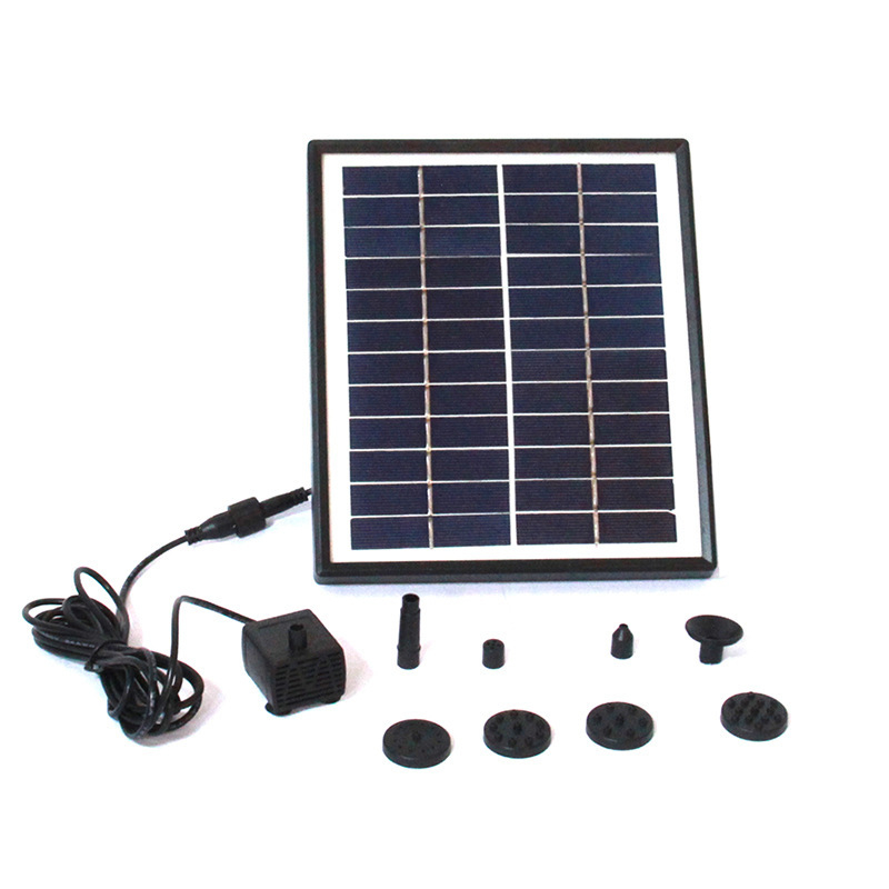 Fântână solară plutitoare pentru grădină – design peisaj plutitor, 12V 5W, jet combinat, ieșire de 8 mm, înălțime de ridicare 1,9 m