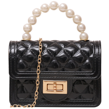 Jelly PVC táska, Jelly Pack stílus, vízszintes négyszögletes forma, lakat zárás, belső azonosító zseb