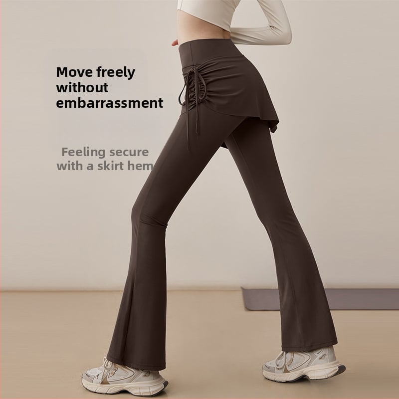 Γυναικείες Παντελόνες Yoga Bell Bottoms, Υψηλή Μέση, Γρήγορο Στέγνωμα, Πολυεστερικό Μίγμα 82.5% / Spandex 17.5%