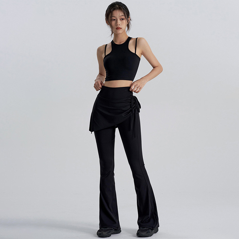 Γυναικείες Παντελόνες Yoga Bell Bottoms, Υψηλή Μέση, Γρήγορο Στέγνωμα, Πολυεστερικό Μίγμα 82.5% / Spandex 17.5%