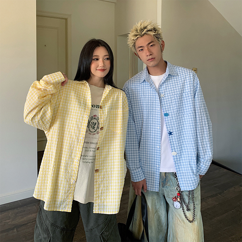 Férfi csíkos hosszú ujjú ing-zakó, lazított szabás, gépi mosás, 57,7% pamut