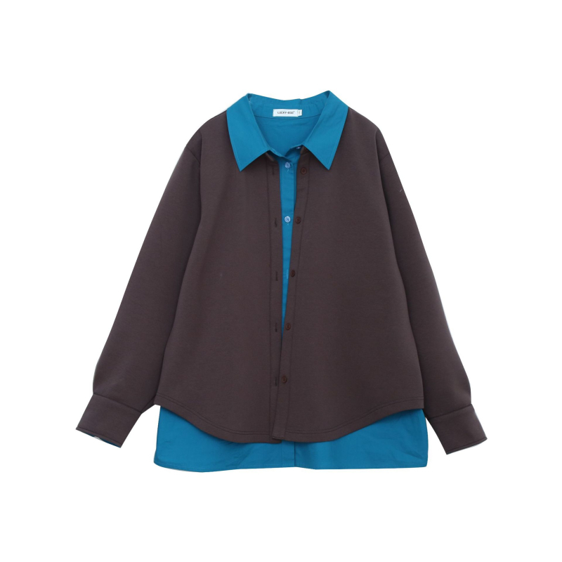 Ženska košulja s ovratnikom, Mamba Cotton Fleece, pamuk, dugi rukav, široki kroj