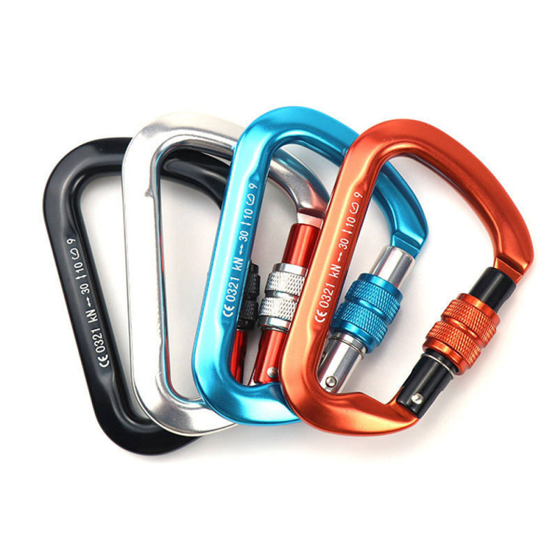 Καραμπίνερ 30 kN, κράμα αλουμινίου 7075, κύριος μηχανισμός κλειδώματος, ορειβασία και ράπινγκ