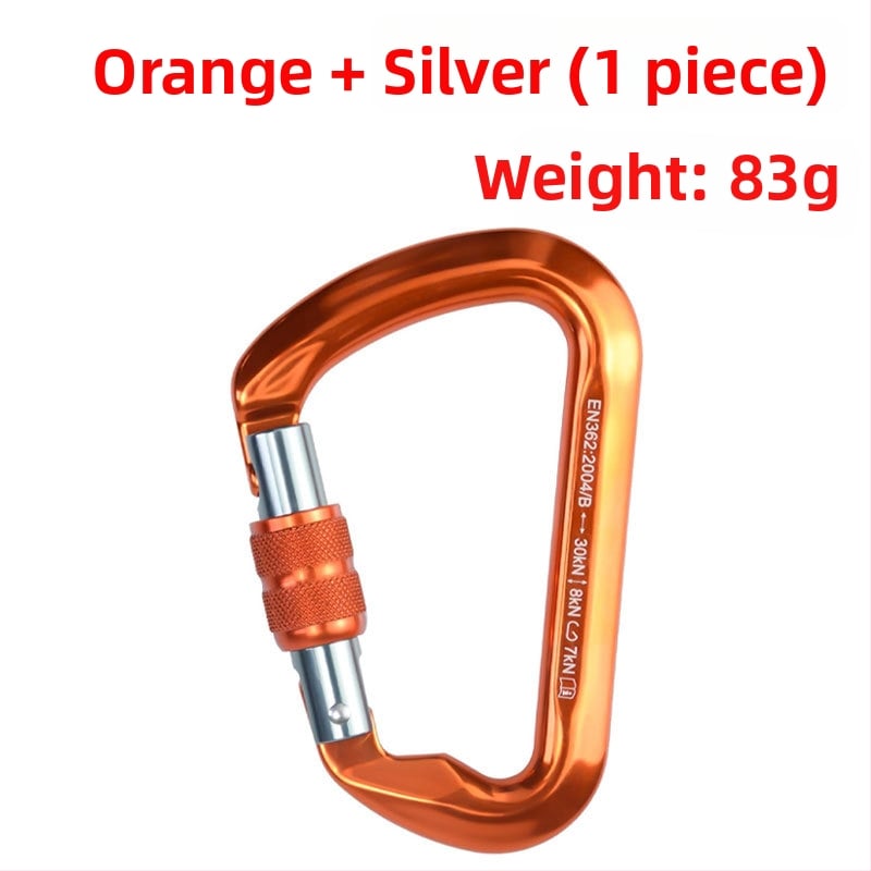 Καραμπίνερ 30 kN, κράμα αλουμινίου 7075, κύριος μηχανισμός κλειδώματος, ορειβασία και ράπινγκ