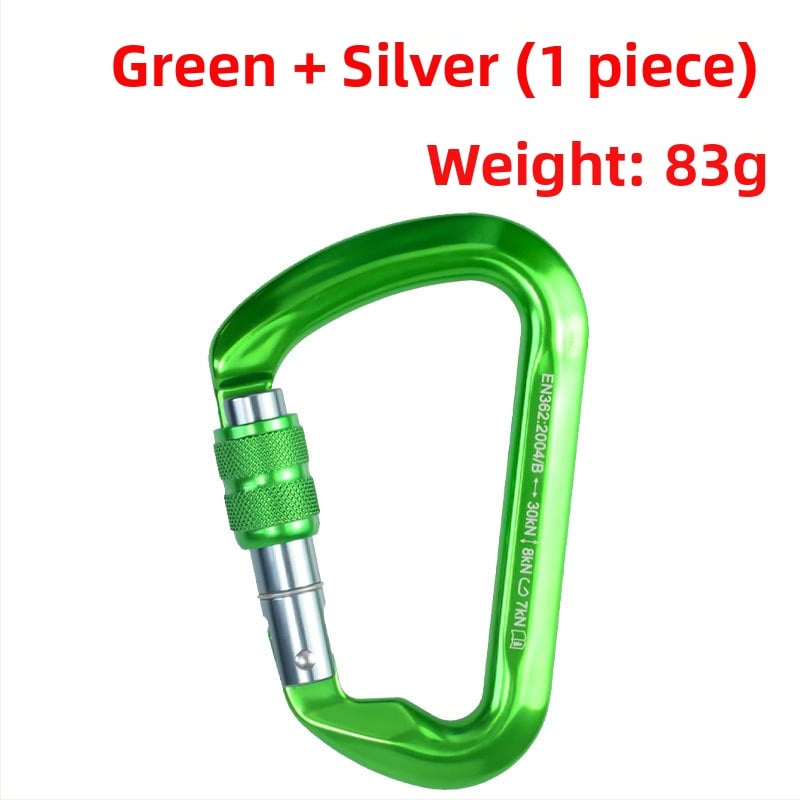 Καραμπίνερ 30 kN, κράμα αλουμινίου 7075, κύριος μηχανισμός κλειδώματος, ορειβασία και ράπινγκ