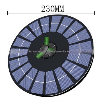 Fântână solară de exterior cu duză rotativă și jet în model, baie plutitoare pentru păsări