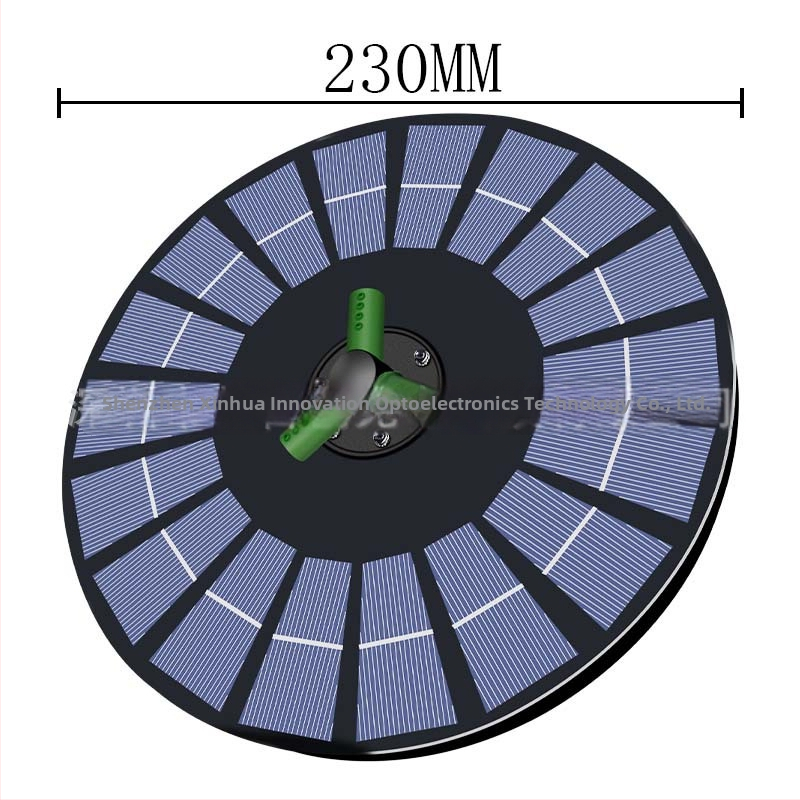 Fântână solară de exterior cu duză rotativă și jet în model, baie plutitoare pentru păsări