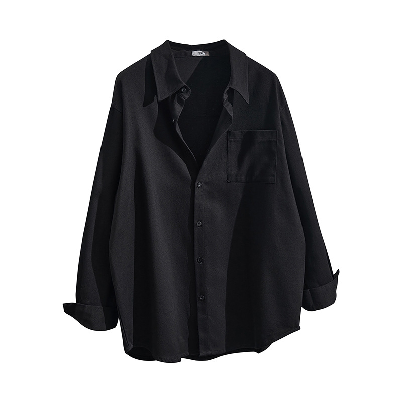 Ženska košulja s dugim rukavima, ovratnik košulje, japansko-korejski casual stil, 95% pamuk