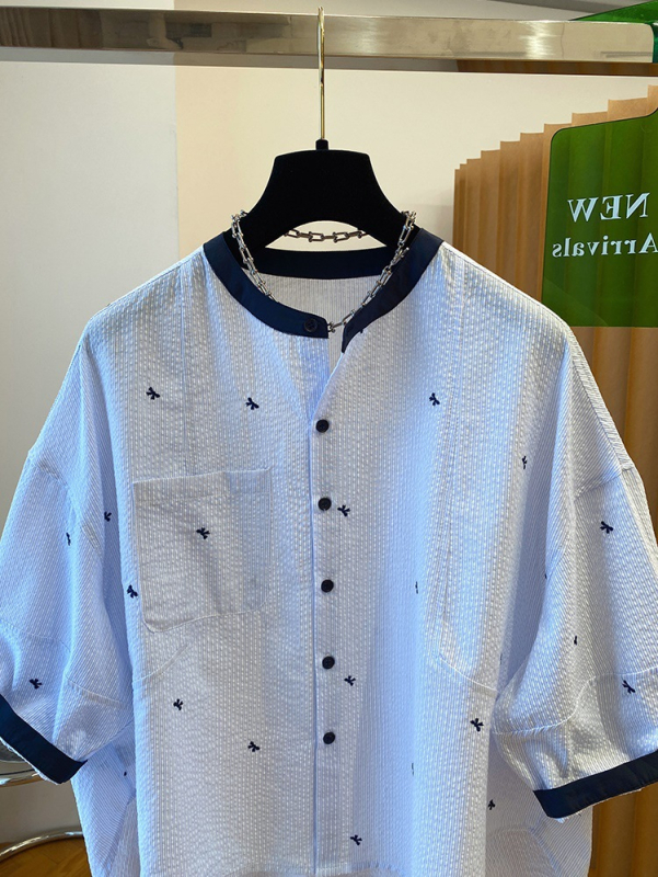 Női poliészter ing, kerek nyakú, 5/4 ujjú, egyenes szabású, mindennapi nyári felső 2025