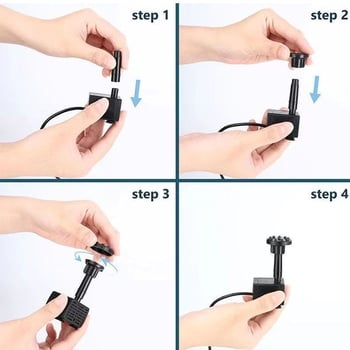 Fântână pătrată alimentată solar, cu cablu prelungit, pentru utilizare în interior, potrivită pentru grădină exterioară și iaz cu pești