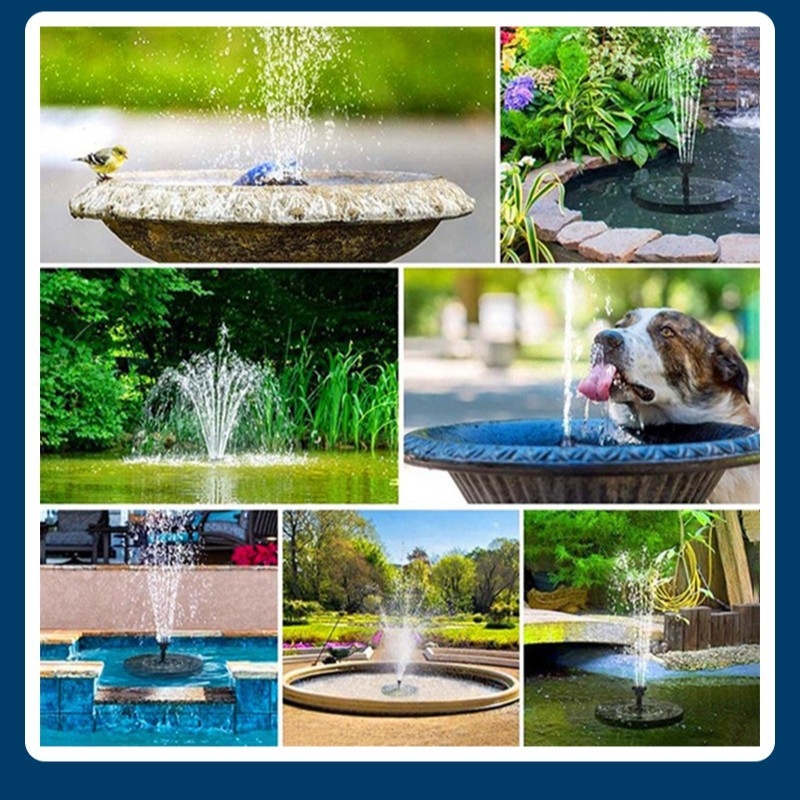 Fântână pătrată alimentată solar, cu cablu prelungit, pentru utilizare în interior, potrivită pentru grădină exterioară și iaz cu pești