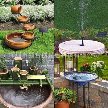 Fântână solară pentru grădină cu pompă de apă și model de stropire pentru peisaj – Xinhechuang