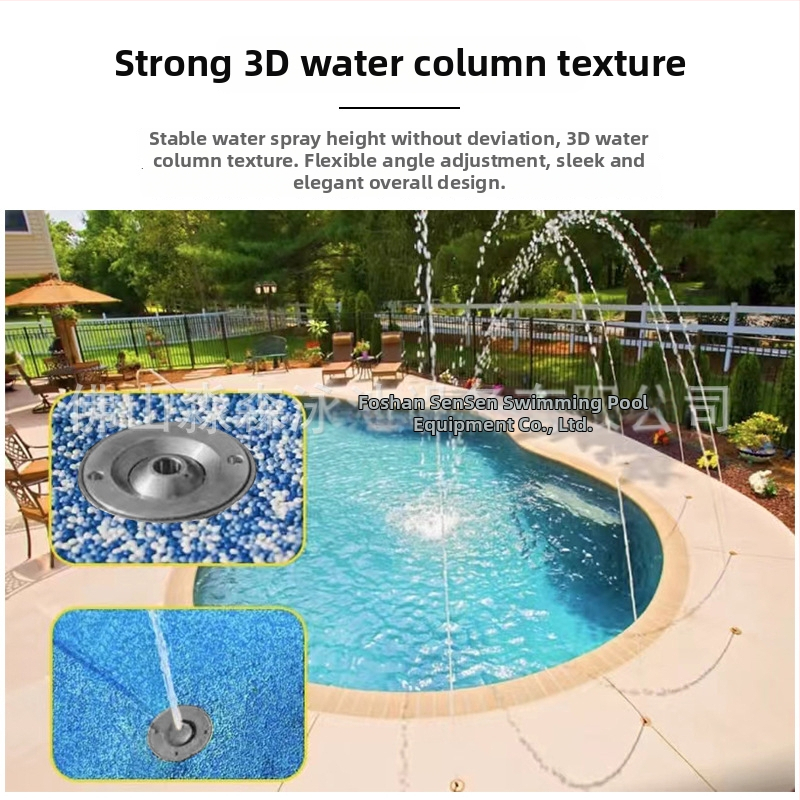 Nerezová oceľ eyeball jet dýza pre bazénový fontánový efekt – priame striekanie